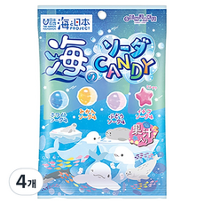 SENJAKU 扇雀飴 海洋蘇打糖 秋冬季節 隨機出貨, 4個, 80g