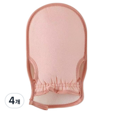 블랙조인 엄지홀 스크럽 샤워 장갑, 핑크, 4개, 1개입
