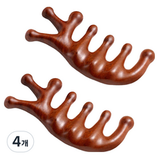 DIBLIC 全身經絡頭皮按摩器 刮痧, 棕色, 4個