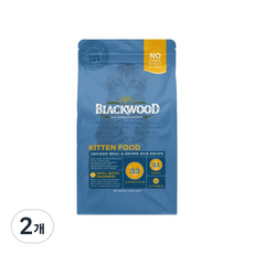 블랙우드 고양이 닭고기와 현미 기능성 사료, 키튼, 1.82kg, 2개
