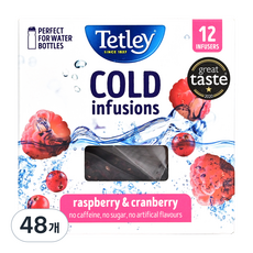 Tetley 覆盆子和蔓越莓茶包, 2.25g, 12入, 4盒