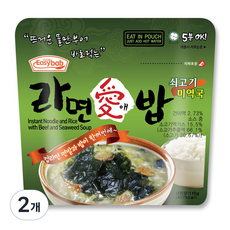 이지밥 라면애밥 쇠고기미역국, 110g, 2개