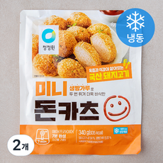 청정원 미니 돈카츠 (냉동), 340g, 2개