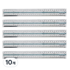 미소로 30cm 컷팅 방안자 214-02026, 혼합 색상, 10개