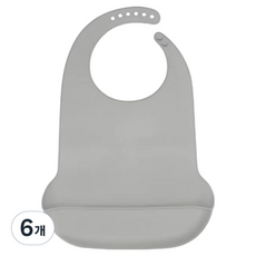 Goodsome 成人用加大防水圍兜 27 x 44 cm, 灰色, 6個