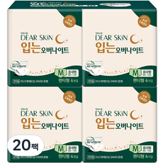 디어스킨 에어엠보 입는 오버나이트 생리대 팬티형, 중대형, 4개입, 20개