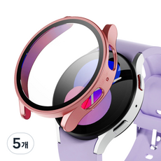 아이엠듀 스마트워치 강화유리 풀커버 케이스 하이브리드, 로즈 핑크, 5개