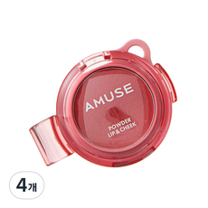 Amuse Makeup 蜜粉唇頰兩用彩妝餅 4g, 4個, 07 玫瑰女孩