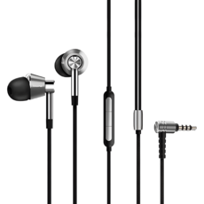 1MORE 萬魔 三單元圈鐵入耳式有線耳機 E1001 銀色 享受高品質音樂帶來的沉浸式體驗