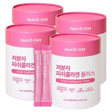 Nutri D-DAY 低分子魚膠原蛋白粉隨身包, 180g, 4罐