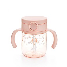 Richell 利其爾 Asta幼兒用吸管杯 200ml, 1個, 珊瑚粉