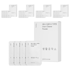 생활공작소 배수구 클리너 가루형 4개입, 160g, 5개