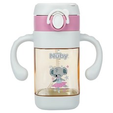 Nuby PPSU學飲杯 粗吸管, 300ml, 1個, 無尾熊