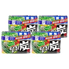 Aekyung Home's除臭炭 冰箱用除臭劑, 240g, 4個