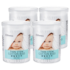 Simba 小獅王辛巴 細軸棉花棒, 260支, 4罐