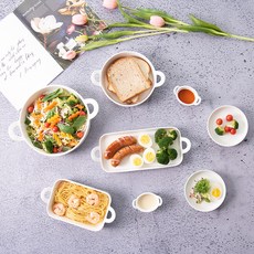 PRELUDE 素色碗盤餐具組 B款 8入, 單一顏色, 6種