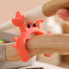 아루아 실리콘 꽃게 조리도구 거치 국자 받침대, 오렌지, 1개