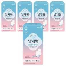 YEJIMIIN 玥之美人 每日蝶翼護墊, 5包, 加長型(18cm), 63片