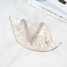 DAEHAN 金色玻璃貝殼托盤, 海螺