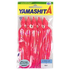YAMASHITA 極光夜光章魚小卷魷魚 LP 鐵板船釣透抽小搞搞, 紅色, 1包