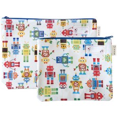 防水多用途餐盤袋 L號+M號 機器人, 機器人款