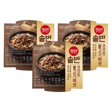 햇반 솥반 불고기버섯 영양밥, 200g, 3개