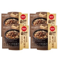 햇반 솥반 불고기버섯 영양밥, 200g, 4개