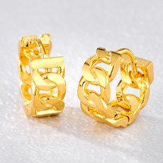 노이드비 여성용 전체순은 925실버 미니 하드체인 원터치링 귀걸이