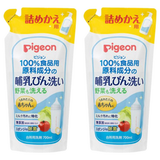 pigeon 貝親 奶瓶蔬果清潔劑 補充包, 700ml, 2包