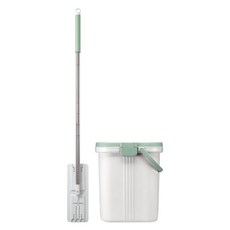 3M Scotch-Brite 百利 免手洗平板拖把刮水桶組 HFB001, 1組