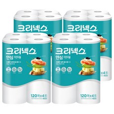 Kleenex 舒潔 安心雙層捲筒廚房紙巾, 120張, 16捲