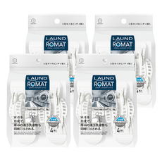 KOKUBO 小久保工業所 日本製W型衣夾 4入裝 - 堅固耐用 不易吹飛, 白色, 4包