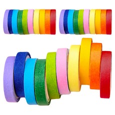 레더스 무지개 마스킹 테이프 10종 세트 7mm x 3.5m, 혼합색상, 3세트