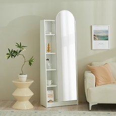 퍼리든 루시 와이드 수납 전신거울 600 수납장 화이트