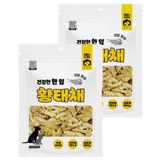 펫러닝 반려동물 건강한 한입 황태채, 황태, 200g, 2개 황태, 200g, 2개