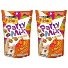 Friskies 喜躍 Party Mix 香酥餅 – 經典鮪魚，雞肉和鰹魚口味貓零食, 經典風味, 60g, 2包