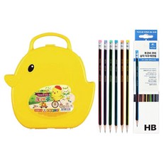 東亞 黃色小雞蠟筆 36色 + Tukovi Coma 三角橡皮擦鉛筆 SG-208 12入, 混合色, 1套
