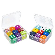 Linkcode 壓克力骰子桌遊遊戲 9p x 2個 + 塑膠收納盒套組