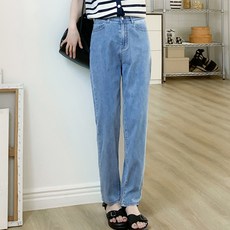 여성용 통기성 썸머 텐셀 배기 데님 팬츠 CS323436