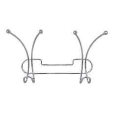 家而適 蝴蝶型衣帽掛勾 Set 2支6勾, 放置架 + 雙鉤強力貼膠片 銀色, 1個