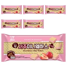 SEOJU 西洲 迷你威化餅 草莓口味, 6包, 70g