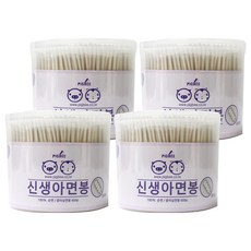 Pigbee 新生兒棉籤, 600件, 4個