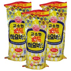오뚜기 고소한 골드 마요네스, 800g, 3개
