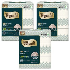 잘풀리는집 로션 미용티슈 에센셜, 230매, 9개