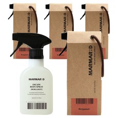 MARMAR D Escape身體香氛噴霧 香檸檬香, 4瓶, 200ml
