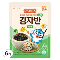 아이배냇 유아용 김자반 야채, 25g, 6개