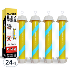 킬리건 초파리 벌레 퇴치 야광 끈끈이 트랩, 200g, 24개