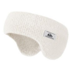 디스티프 겨울 방한 이중 보온 헤어밴드 털귀마개, 오프화이트, 1개