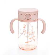 Richell 利其爾 Asta幼兒用吸管杯 200ml, 1個, 320ml, 珊瑚粉