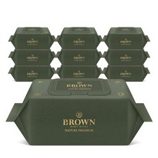 BROWN 優質嬰兒用濕紙巾 深色款, 20張, 12包